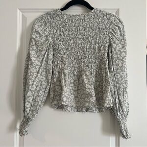 Safe green floral top